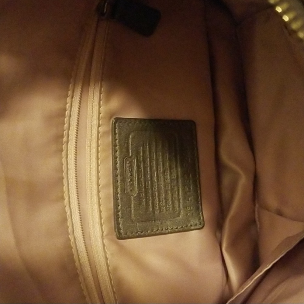 Coach Dark Brown Circle Pattern Shoulder Bag - image 3